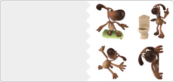 Autocollants chiens marrant